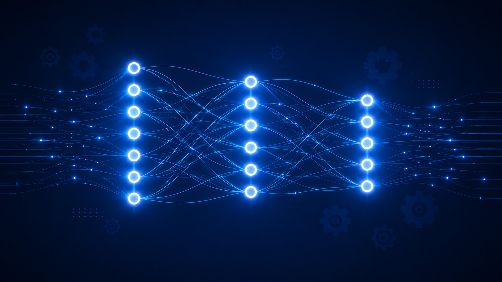 Abstrakte Darstellung eines neuronalen Netzwerks